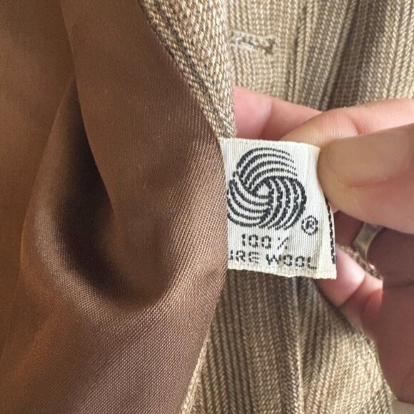 Christian Dior Women Blazer 100% Wool Vintage Size 4 Petite Brown Button - Picture 4 of 16